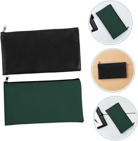 Artibetter 4pcs PU Leather Money Pouch Stylish Zippered Cash Wallets for Coins Receipts and Deposits and Spacious in Saudi Arabia