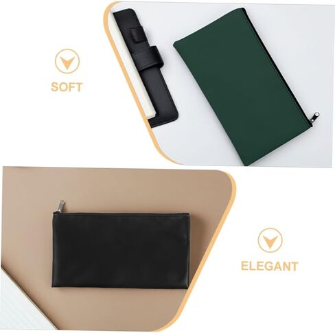 Artibetter 4pcs PU Leather Money Pouch Stylish Zippered Cash Wallets for Coins Receipts and Deposits and Spacious in Saudi Arabia