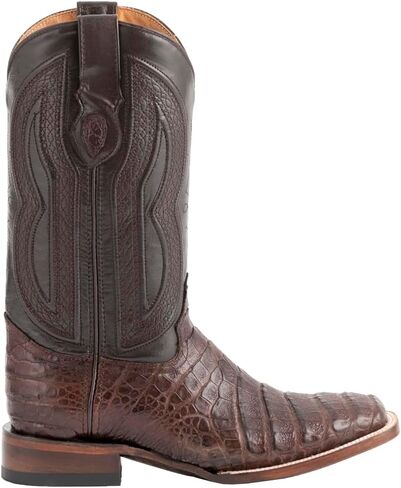 حذاء Ferrini الرجالي Caiman Belly Western Boot بمقدمة مربعة واسعة - 12493-09 in Kuwait