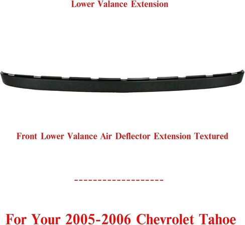 Textured Front Lower Valance Extension Air Deflector - Direct Replacement for 2005-2006 Chevrolet Tahoe - GM1092184 / 15224193 in Saudi Arabia
