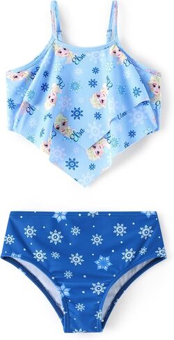 Disney Frozen Elsa Stitch Moana Toddler Girls Two Pieces Ruffle Strap Bikini Top and Bottom Set Beach Swimsuit in Saudi Arabia