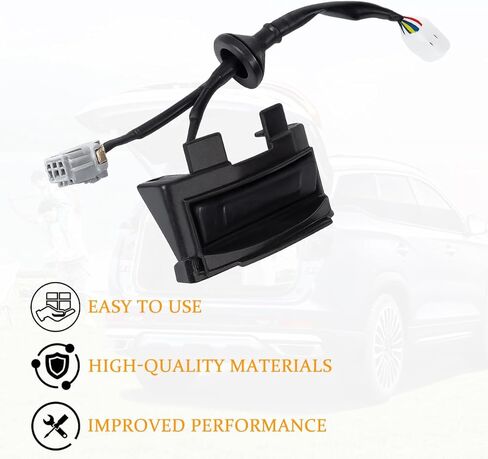 HZEL Car Hatch Release Button Trunk Latch with Camera, Vehicle Rear Trunk Hatch Lock Release Switch Button, Tailgate Latch Replaces OEM#81260-2V010, Compatible with 2012-2017 V-eloster in Kuwait