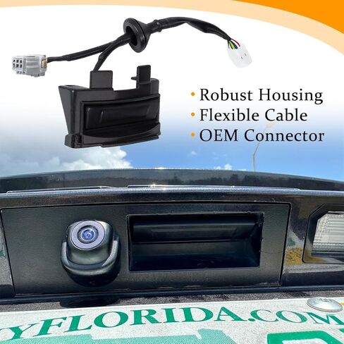 HZEL Car Hatch Release Button Trunk Latch with Camera, Vehicle Rear Trunk Hatch Lock Release Switch Button, Tailgate Latch Replaces OEM#81260-2V010, Compatible with 2012-2017 V-eloster in Kuwait