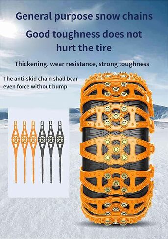 Tire Snow Chains for Honda CR-V 2000–2024 Heavy-Duty Anti-Skid Enhanced Wear-Resistant Emergency Performance Reusable Tyre Parts Accessories,8PCS-Black in Saudi Arabia