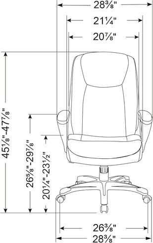 Realspace® Tresswell Bonded Leather High-Back Chair, Brown/Champagne in Kuwait