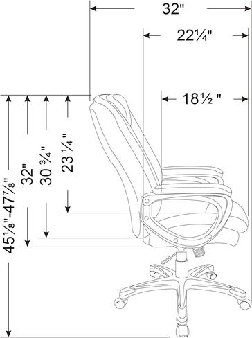Realspace® Tresswell Bonded Leather High-Back Chair, Brown/Champagne in Kuwait