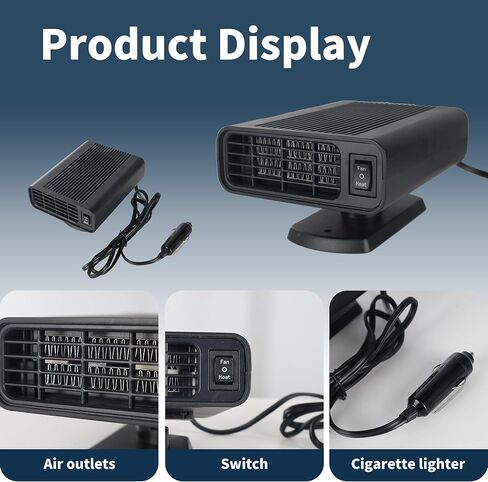 Car Heater - Portable Car Heaters for Vehicle, 12V Car Heater That Plugs Into Cigarette Lighte, 2 in 1 Heating & Cooling Fast Windshield Defrost Defogger in Saudi Arabia