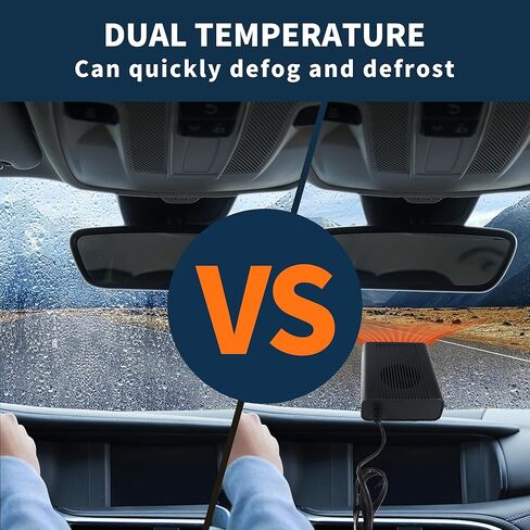 Car Heater - Portable Car Heaters for Vehicle, 12V Car Heater That Plugs Into Cigarette Lighte, 2 in 1 Heating & Cooling Fast Windshield Defrost Defogger in Saudi Arabia