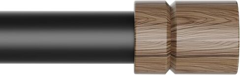 قضبان ستائر خشبية للنوافذ من 66 إلى 120 بوصة، طول قابل للتعديل 1 بوصة قضيب ستارة نافذة شديد التحمل مع تشطيبات زخرفية للمطبخ والغرفة in Kuwait