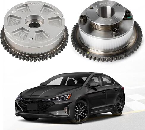 24350-2E700 24370-2E020 Engine Timing Exhaust & Intake Camshaft Sprocket Cam Phaser VVT Gear with Bolts Fits for 2017-2021 Elantra Kona Velo-ster, 2017-2022 Forte Soul Seltos 2.0L in Saudi Arabia