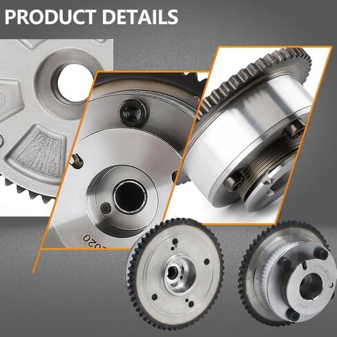 24350-2E700 24370-2E020 Engine Timing Exhaust & Intake Camshaft Sprocket Cam Phaser VVT Gear with Bolts Fits for 2017-2021 Elantra Kona Velo-ster, 2017-2022 Forte Soul Seltos 2.0L in Saudi Arabia