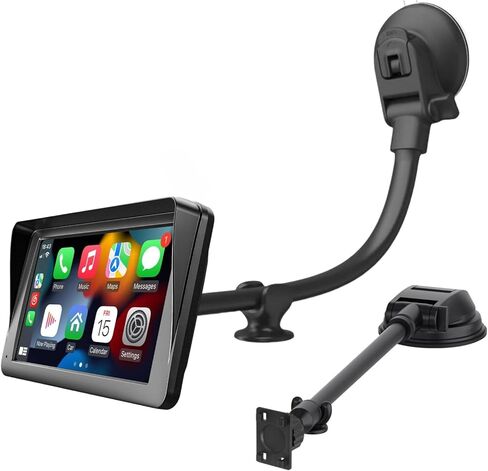 Carplay Screen Mount with 11.8" Long Arm, 360° Adjustable Aluminum Alloy Arm, Strength Windshield Dashboard Mount with 78mm Strong Adhesive Disk for All Car Display Holder in Saudi Arabia