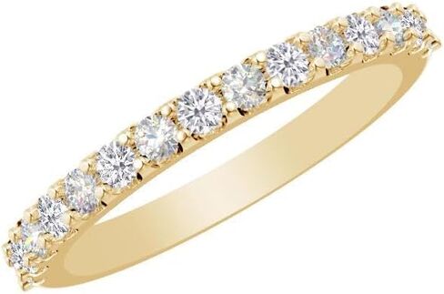 Houston Diamond District 0.5 to 6 Carat Round Shape LAB GROWN Gemstone Diamond Prong Set Single Row Straight Line Wedding Band (AAAA Heirloom Quality) in Saudi Arabia