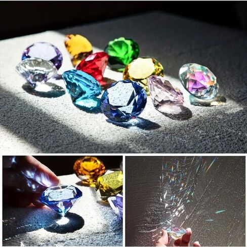 12 قطعة 40 مللي متر (1.5 بوصة) كريستال الماس ثقالة الورق القراصنة الأحجار الكريمة جوهرة الميلاد الجدول زينة عيد الميلاد محور حفلة تفضل فكرة هدية in Kuwait