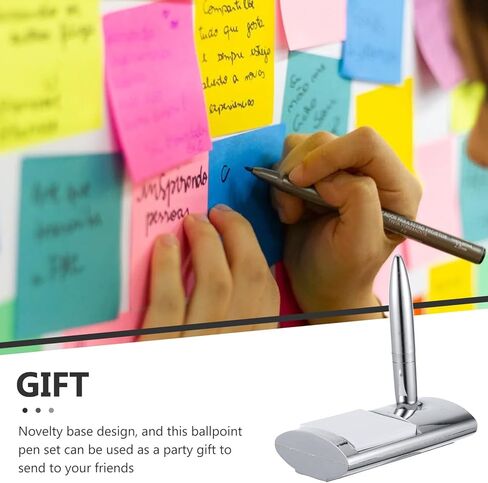 Uonlytech Delicate Metal Ballpoint Pen with Base, Business Signing Counter Pen for Office Use, Professional Desktop Writing Accessory in Saudi Arabia