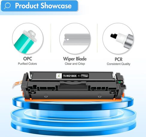خراطيش حبر 218X مكونة من 4 عبوات 218A 3301fdw 3301 3201dw بديلة متوافقة لطابعة HP 218 Color Pro MFP 3301fdw 3301cdw 3301sdw 3201dw مجموعة حبر عالية الإنتاجية W2180X مع شريحة (B/C/Y/M) in Saudi Arabia