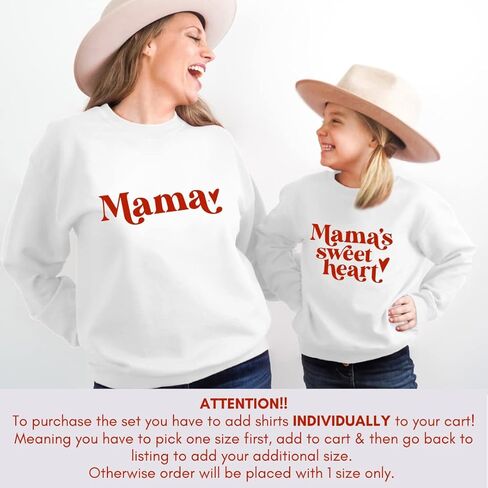 Mama Mama's Sweetheart Mommy And Me Sweatshirt For Valentine's Day, Mom And Daughter Matching Sweatshirts, Son Mother Valentines Day Gifts for Mom. in Saudi Arabia