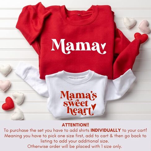Mama Mama's Sweetheart Mommy And Me Sweatshirt For Valentine's Day, Mom And Daughter Matching Sweatshirts, Son Mother Valentines Day Gifts for Mom. in Saudi Arabia