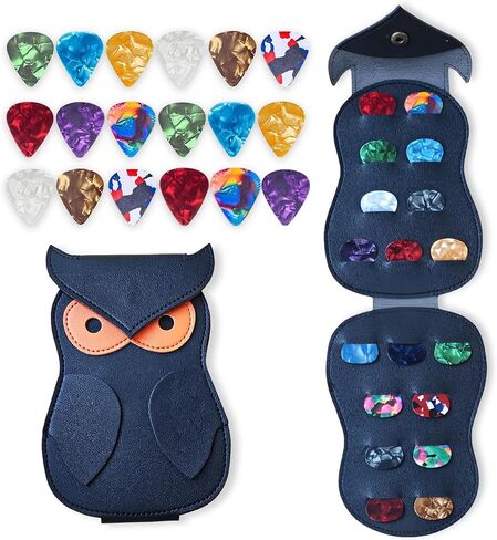 18 حزمة من أعواد الجيتار مع حامل، تتضمن 0.5،0.7،0.8،1.0 مم، مجموعة متنوعة من ريش السيلولويد الملونة وأعواد جيتار كوبر البرونزية للباس، القيثارة، الجيتار الكهربائي الصوتي in Kuwait