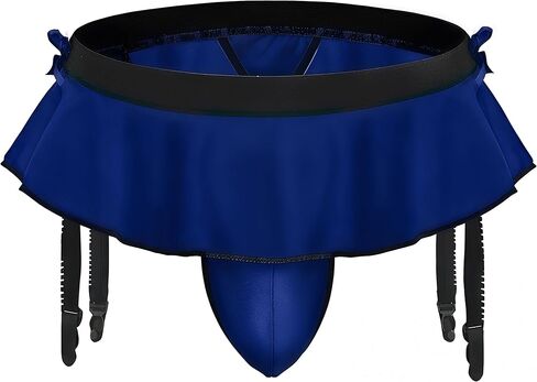 IRUZJZC تنورة قصيرة للرجال سراويل داخلية مثيرة بحمالات رفيعة ملابس داخلية سيسي (اللون: وردي، الحجم: مقاس واحد) in Kuwait