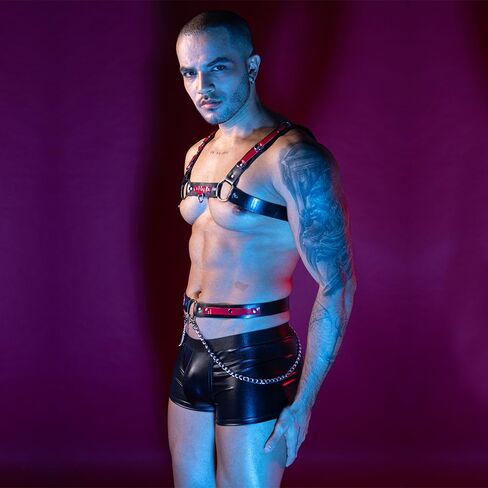 ملابس داخلية مثيرة للرجال BDSM زي الشرطة ملابس داخلية بيجامات زي بار ملهى ليلي مرحلة الأداء حفلة عيد الميلاد in Kuwait
