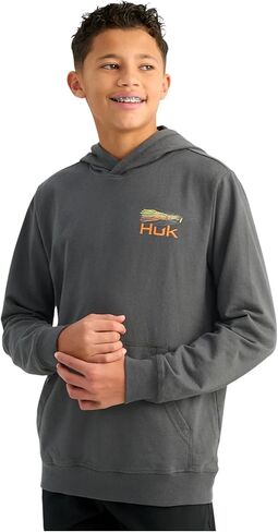 HUK Kids' Edisto Terry Hoodie, Soft Lightweight Pullover, Casual Everyday Fishing Hoodie in Saudi Arabia