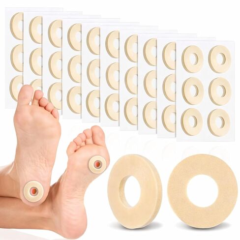 Threlaco 60 Count Soft Foam Callus Cushions Round Corn Cushions Pads Water Resistant Self Stick Adhesive Callus Pads for Bottom of Foot Protect Corn from Rubbing and Friction for Men Women Foot Care in Saudi Arabia