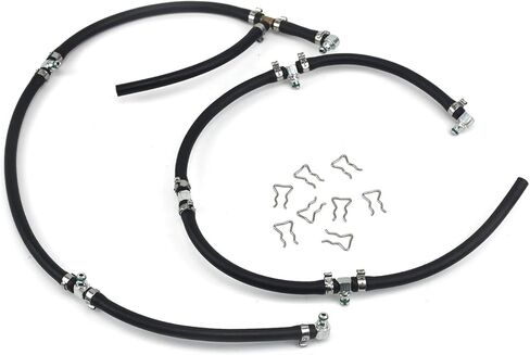 مجموعة خط إرجاع حاقن وقود الديزل المطورة (يسار + يمين)، متوافقة مع Duramax 6.6L LLY LBZ LMM 2004-2010، متوافقة مع Sierra Silverado 2500HD 3500HD، قطع بديلة # 97328733 98062291 in Kuwait
