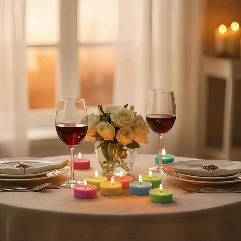 16 Colors Colored Scented Tealight Candles - Natural Soy Wax Candles with Essential Oils, Home Decor and Aromatherapy, Perfect for Home Use and Gifting (Color Series) in Saudi Arabia