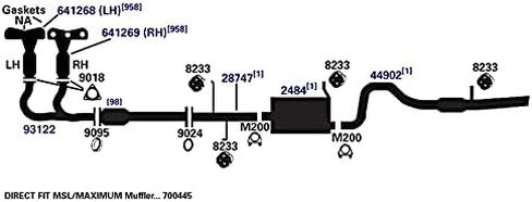 منتجات العادم AP 700445 كاتم الصوت العادم in Saudi Arabia