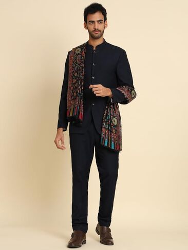 شال صلاة كبير من الخيزران الهندي للرجال، نسيج كشميري كاني أصلي، أنماط ملونة كثيفة in Kuwait