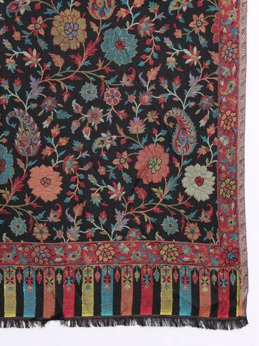 شال صلاة كبير من الخيزران الهندي للرجال، نسيج كشميري كاني أصلي، أنماط ملونة كثيفة in Kuwait