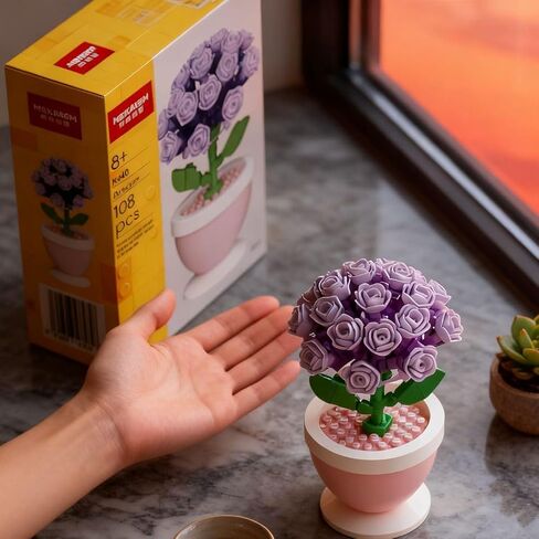 Serene Hydrangea Accent Artificial Purple Floral Arrangement in Chic Planter for Desk & Window Sill in Saudi Arabia