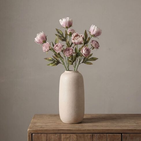 8 Pcs Faux Peony Stems Flowers Bulk Vintage Artificial Silk Peonies Stems Real Look Fake Peonies Branches for Vase Filler DIY Bouquet Centerpieces Home Indoor Outdoor Decorations in Saudi Arabia