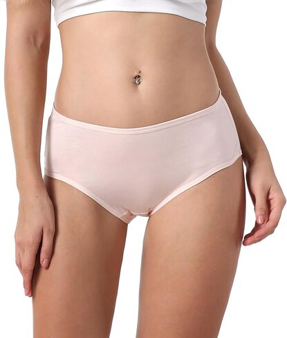 Womens Stretch Soft Breathable Underwear,5 Pack Ladies Mid Waist Full Coverage Granny Panties Super Comfy Underpants in Saudi Arabia