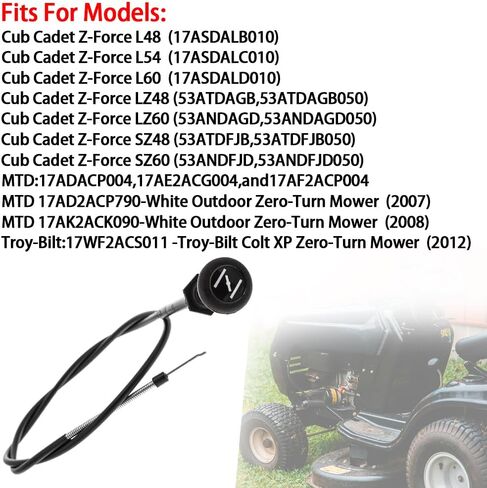 61" Choke Cable 946-04214 Replacement Z Force RZT SZ 48 50 54 60 S L LZ LE KH FAB ZT2,Replaces 746-04214 Throttle Control Parts in Saudi Arabia