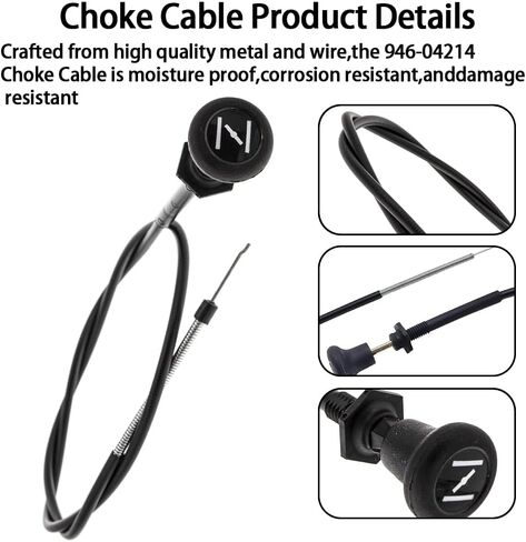 61" Choke Cable 946-04214 Replacement Z Force RZT SZ 48 50 54 60 S L LZ LE KH FAB ZT2,Replaces 746-04214 Throttle Control Parts in Saudi Arabia