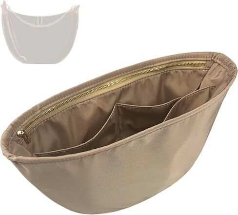 منظم محفظة نايلون مقاوم للماء متوافق مع حقيبة LV Loop Hobo GM - تصميم منحني 1:1، جودة ممتازة، مظهر مثالي غير يشبه الصندوق (رمادي، Loop Hobo GM) in Kuwait