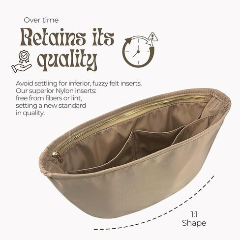 منظم محفظة نايلون مقاوم للماء متوافق مع حقيبة LV Loop Hobo GM - تصميم منحني 1:1، جودة ممتازة، مظهر مثالي غير يشبه الصندوق (رمادي، Loop Hobo GM) in Kuwait