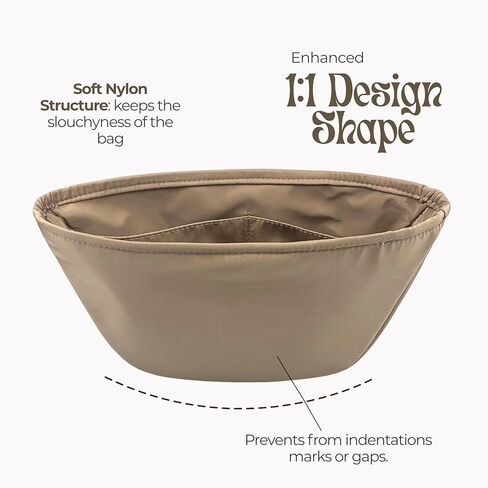 منظم محفظة نايلون مقاوم للماء متوافق مع حقيبة LV Loop Hobo GM - تصميم منحني 1:1، جودة ممتازة، مظهر مثالي غير يشبه الصندوق (رمادي، Loop Hobo GM) in Kuwait