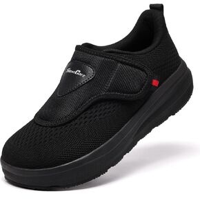 أحذية SILENTCARE لمرضى السكري للرجال ذات عرض واسع سهلة الارتداء للأقدام المتورمة، أحذية مشي قابلة للتعديل لكبار السن وتخفيف آلام القدم والاعتلال العصبي في الداخل والخارج in Kuwait