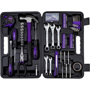 CARTMAN 148-Piece Automotive and Household Tool Set Perfect for Car Enthusiasts and DIY Home Repairs Purple in Kuwait