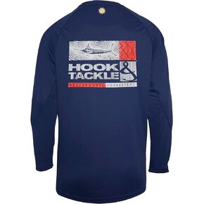 قميص الصيد Marlin Groove L/S UV للرجال من Hook & Tackle in Kuwait