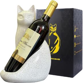 Cat Wine Bottle Holder Decorative, Tabletop Wine Racks Countertop, Cat Decor Wine Stand Gifts for Wine Lovers Women, Water Bottle Organizer for Cabinet, Black Wine Rack in Saudi Arabia