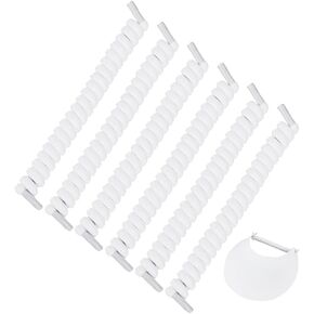 BENECREAT 6 Pairs Sun String Visor Cord, Curly Shoelaces Replacement Elastic Shoe Lace for Foam Sun Hat Sports Shoes in Saudi Arabia