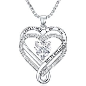 أنا أحبك إلى الأبد وإلى الأبد الحب القلب قلادة القلائد للنساء مجوهرات عيد الحب عيد الأم هدايا عيد ميلاد للنساء / الأخت / الشخص / ابنة / أمي / الجدة ونفسك in Kuwait