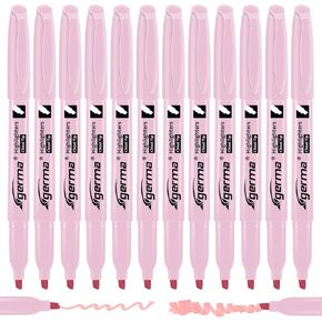 قلم تمييز وردي مكون من 12 قطعة، لون باستيل معتدل، قلم تحديد للكتاب المقدس بطرف مشطوف لا ينزف، سريع الجفاف، علامات جمالية لطيفة لليوميات، دراسة الكتاب المقدس، لوازم المكتب المدرسية in Kuwait