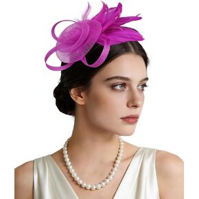 عصابة رأس نسائية ذات مشبك شعر من الريش الشبكي، أغطية رأس لحفلات الشاي وحفلات الكوكتيل والزفاف in Kuwait