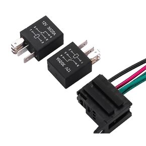 1pc Violet Relay 30A12V 24V 4pin/5pin Oil Pump Air Conditioner Fan Fog Lamp Universal Relay Car Relay(5 PIN with Socket) in Saudi Arabia