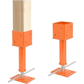 عمود جاك لولبي 4 × 4، 2 قطعة من الرافعات اللولبية للتخييم، نطاق ارتفاع 14.5 بوصة - 18.5 بوصة لمقبس المنزل، عمود مقبس أرضي قابل للتعديل للتسوية والأرضيات والطابق السفلي لمساحة الزحف in Kuwait